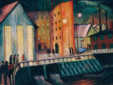  Werefkin Oil Painting - city views Marianne von Werefkin Expressionism
